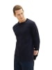 Tom Tailor Pullover in knitted navy melange