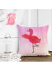 Mr. & Mrs. Panda Kissen 40x40 Flamingo Yoga ohne Spruch in Aquarell Pink