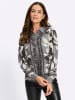 Heine Druckbluse in grau-ecru-bedruckt