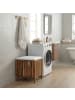 relaxdays Wäschekorb in Braun/ Weiß – 50 l