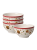 Villeroy & Boch 4er Set Bols Sternschnuppe Winter Bakery Delight in ø 14 cm in bunt