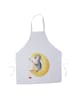 Mr. & Mrs. Panda Kochschürze Pinguin Mond ohne Spruch in Weiß
