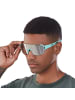 YEAZ SUNGLOW Sport-Sonnenbrille weiß/blau in grün / silber