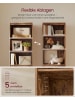 VASAGLE Bücherregal Kailyn in Braun - (B)57.1 x (H)180 x (T)30 cm