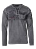 KOROSHI Langarm-T-Shirt in grau