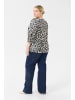KAFFE curve Langarm-Bluse KCmegda in Grey Leopard