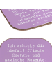 Mr. & Mrs. Panda Holzuntersetzer Spruch Freude und Energie mit S... in Lavendeltraum