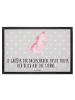 Mr. & Mrs. Panda Schmutzfangmatte Axolotl Tanzen mit Spruch in Grau Pastell
