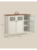 VASAGLE Küchenschrank Daxton in Braun-Weiß - (B)100 x (H)75 x (T)35 cm
