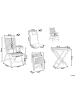 Beliani 5-tlg Bistro Set JAVA in Braun/Blau