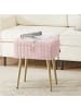 SONGMICS Sitzhocker Glamor in Grau - (B)30 x (H)50 x (T)40 cm