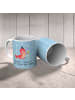 Mr. & Mrs. Panda Kindertasse Hummer Weizen mit Spruch in Blau Pastell