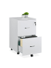 relaxdays Rollcontainer in Weiß - (B)43 x (H)72 x (T)46 cm