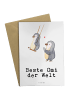 Mr. & Mrs. Panda Grußkarte Pinguin Beste Omi der Welt mit Spruch in Weiß