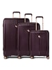 Polestream Paris 4 Rollen Kofferset 3-teilig mit Dehnfalte in amethyst metallic