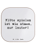Mr. & Mrs. Panda Bierdeckel Spruch Flöte Atem mit Spruch in Weiß