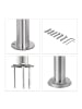 relaxdays Treppengeländer 2 Querstreben in Silber - (L)100 m x (H)108 cm