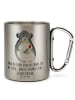 Mr. & Mrs. Panda Teetasse Chinchilla Blume mit Spruch in Silber
