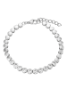 Steel_Art Armband Frauen mit Steinen Edda goldfarben in silberfarben poliert