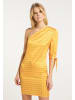 IZIA Damen One-Shoulder Kleid in Senf