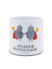 Mr. & Mrs. Panda Blumentopf Sternzeichen Zwilling mit Spruch in Weiß