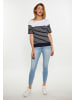 usha BLUE LABEL Damen T-Shirt in SCHWARZ WEISS