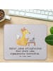 Mr. & Mrs. Panda Mouse Pad Sekretärin Erfolg mit Spruch in Grau Pastell