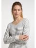 DreiMaster Maritim Damen Strickpullover in Wollweiss Grau Melange
