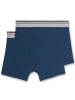 Sanetta Boxershort 2er Pack in Dunkelblau/Grau