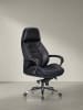 KADIMA DESIGN Chefsessel Leder | Multiblockwippmechanik, Ergonomisch, bis 120kg in Schwarz