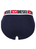 Diesel Slip 3er Pack in Rot/Dunkelblau/Weiß