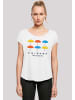 F4NT4STIC Long Cut T-Shirt FRIENDS Bunte Regenschirme in weiß