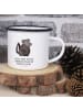 Mr. & Mrs. Panda Emaille Tasse Stinktier  mit Spruch in Weiß
