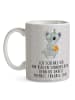 Mr. & Mrs. Panda Becher Koala Geschenk mit Spruch in Grau Pastell