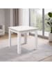 VCM  Esstisch Küchentisch Pesoli ausziehbar 80-120 cm in Weiß