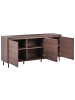 Beliani Sideboard NIKEA in Braun/Schwarz - (W) 165 x (H) 75 x (L) 40 cm