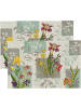 Sander Baumwollmischung, Gewebt, Gobelin Tischset 2er-Pack Flowery Patch in mint-grau-bunt