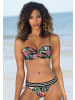 Venice Beach Bandeau-Bikini-Top in schwarz-bedruckt