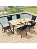 COSTWAY Gartenstuhl Alu 2er Set in Schwarz