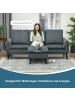 HOMCOM Ecksofa-196L x 140B x 88H cm-Dunkelgrau