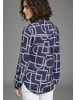 Laura Scott Longbluse in marine gemustert