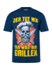 Men Plus Kurzarm T-Shirt in blau
