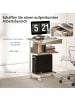 HOMCOM Schreibtisch-56L x 51B x 79H cm-Eiche