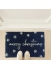 relaxdays Fußmatte "Merry Christmas" in Blau - 60 x 40 cm