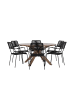ebuy24 Gartenset Rosario 7-teilig Braun 140 x 140 cm