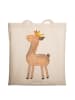 Mr. & Mrs. Panda Tote Bag Lama König ohne Spruch in Creme