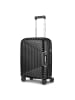 Redolz Essentials 01 4 Rollen Kabinentrolley 53 cm mit Dehnfalte black metallic
