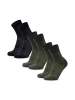 DANISH ENDURANCE Socken Light Hiking Crew in black olive green