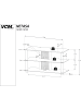VCM  TV Möbel Fernseh Rack Alu Glas Netasa in Schwarzglas