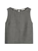 Marc O'Polo Ärmellose Leinenbluse regular in Slate Grey Melange